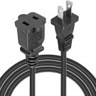 2-Prong Male-Female Extension Power Cord Cable, Outlet Extension Cable Cord EXC BLK 10FT