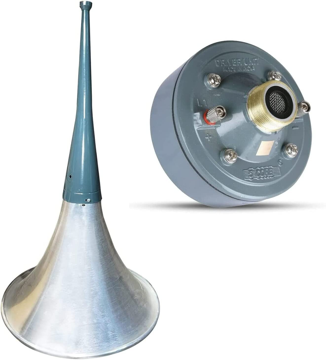 5Core PA Audio Speaker Big Horn Outdoor Siren Trumpet Horn Power w/ Driver Unit TRUMPET 22 + DU60
