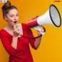 5 Core Megaphone with Siren Bullhorn 50 Watt - Bullhorn Speaker with Detachable Mic 77SF WB
