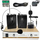 Wireless Microphone Dual Handheld Mic Cordless Receiver Dj Karaoke Singing Microphones