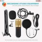 Kit with Live Sound Card Adjustable Mic Suspension Scissor Arm Metal Shock Mount