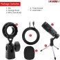 5 Core Premium Pro Audio Condenser Recording Microphone Podcast Gaming Studio Mic RM BLK TRI