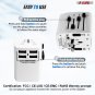Charger Universal Adapter Multi Outlet Port 4 USB Phone Power All in One Multi Cable
