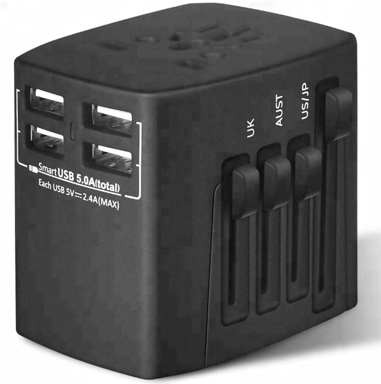 Charger Universal Adapter Multi Outlet Port 4 USB Phone Power All in One Multi Cable
