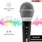 5Core 2PCS Microphone Neodymium Dynamic Mic XLR Audio Cardiod Karaoke w/Mic Clip ND-58 2PCS