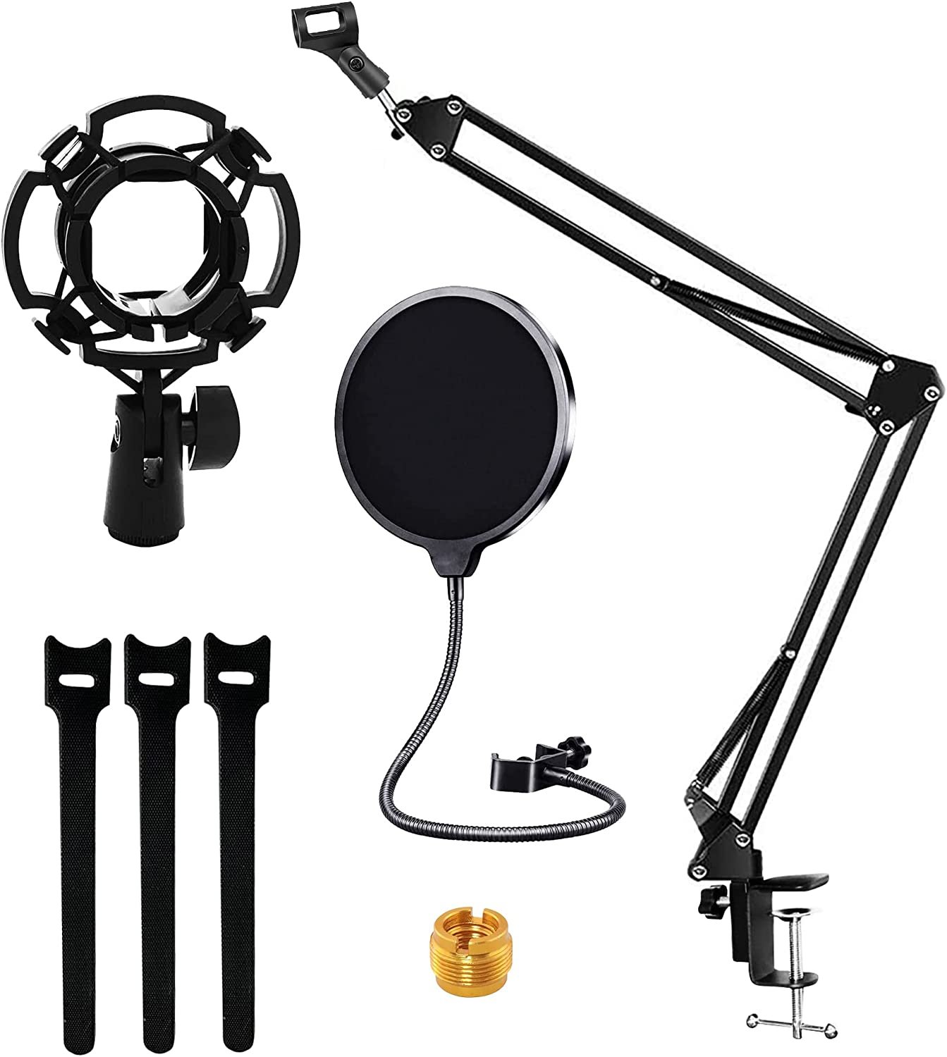 Microphone Stand 16 Inch Heavy Duty Adjustable Suspension Boom Scissor