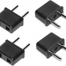 4 Pack European Plug Adapter Travel from USA Us to EU Europe Italy Plug Adapters