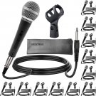 Vocal Dynamic Cardioid Handheld Microphone 12 Pk Neodymium Magnet Unidirectional Mic