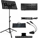 Sheet Music Stand, Portable Metal Professional Collapsible Perforated Music Stand with Carrying Bag