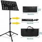 5 Core Sheet Music Stand, Portable Metal Professional Collapsible Perforated MUS FLD HD ACC