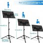 5 Core Sheet Music Stand, Portable Metal Professional Collapsible Perforated MUS FLD HD ACC