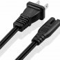 Extra Long 12ft 2 Prong 5 Pack Non-Polarized AC Wall Power Cable