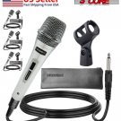 Microphone Neodymium Dynamic Mic XLR Audio Cardioid Karaoke w/ Clip ND 909 CHROME 4PCS