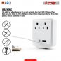 In Wall 2 USB 2 Outlet Surge Protector Outlet Adapter 2.4A USB Fast Charger 2U2O-2