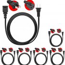 2-Prong Male-Female Extension Power Cord 15 Feet Cable EXC BLK 15FT 6 Pcs