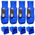 5Core 4 PCS 3-Pin AC PowerCon Male-Female Head Connector Adapter for Stage Light