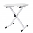 5Core Portable Piano Keyboard Music X-Style Adjustable Padded Stool Chair Seat Bench White KBB 02 WH