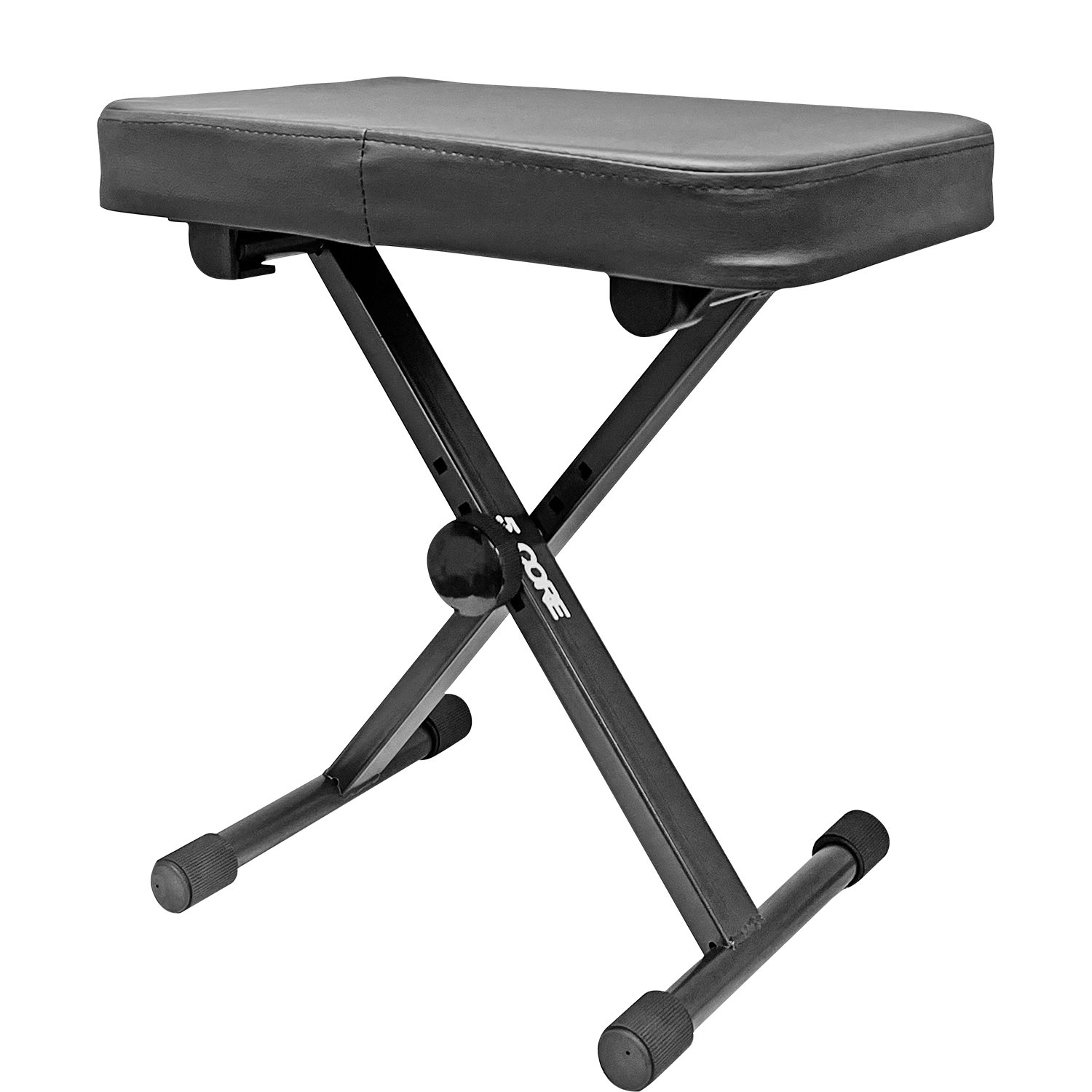 5 Core Piano Keyboard Bench Padded Stool Seat Chair X-style Adjustable Height KBB BLK HD