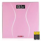 5Core Digital Bathroom Scale for Body Weight Fat Backlit LCD Display 400lb/180kg BS 01 B PNK