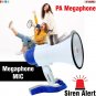 5Core 4PCS Megaphone Bullhorn Voice Recording Police Siren Rechargeable Handheld 8R-USB-WB 4PCS