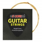 5Core Brass Acoustic Guitar Strings, Heavy Duty Gauge High-Carbon Steel Core .013-.066 GS AC BRSS HD