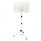 Music Stand for Sheet Folding Portable Premium Boom Holder Metal Base Clip MUS WH
