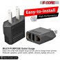6 Pack European to American Plug Adapter, EU to US Adapter TYPE AÂ 2PINÂ BLKÂ 6PCS