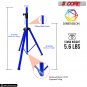 5 Core Professional Speaker Tripod Stand Adjustable Up to 72" Heavy Duty Steel SS HD 1 PK BLU