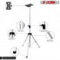 5 Core Professional Speaker Tripod Stand Adjustable Up to 72" Heavy Duty Steel SS HD 1 PK WH