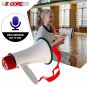 Megaphone Bullhorn Bocina Loud SIREN Recording Rechargeable Handheld Mic 5Core 6R