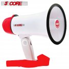 Megaphone Bullhorn Bocina Loud SIREN Recording Rechargeable Handheld Mic 5Core 6R