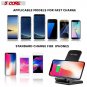5 Core 10W Qi Wireless Charger Fast Charging Pad Stand Dock For Samsung iPhone 10W Black 2pcs