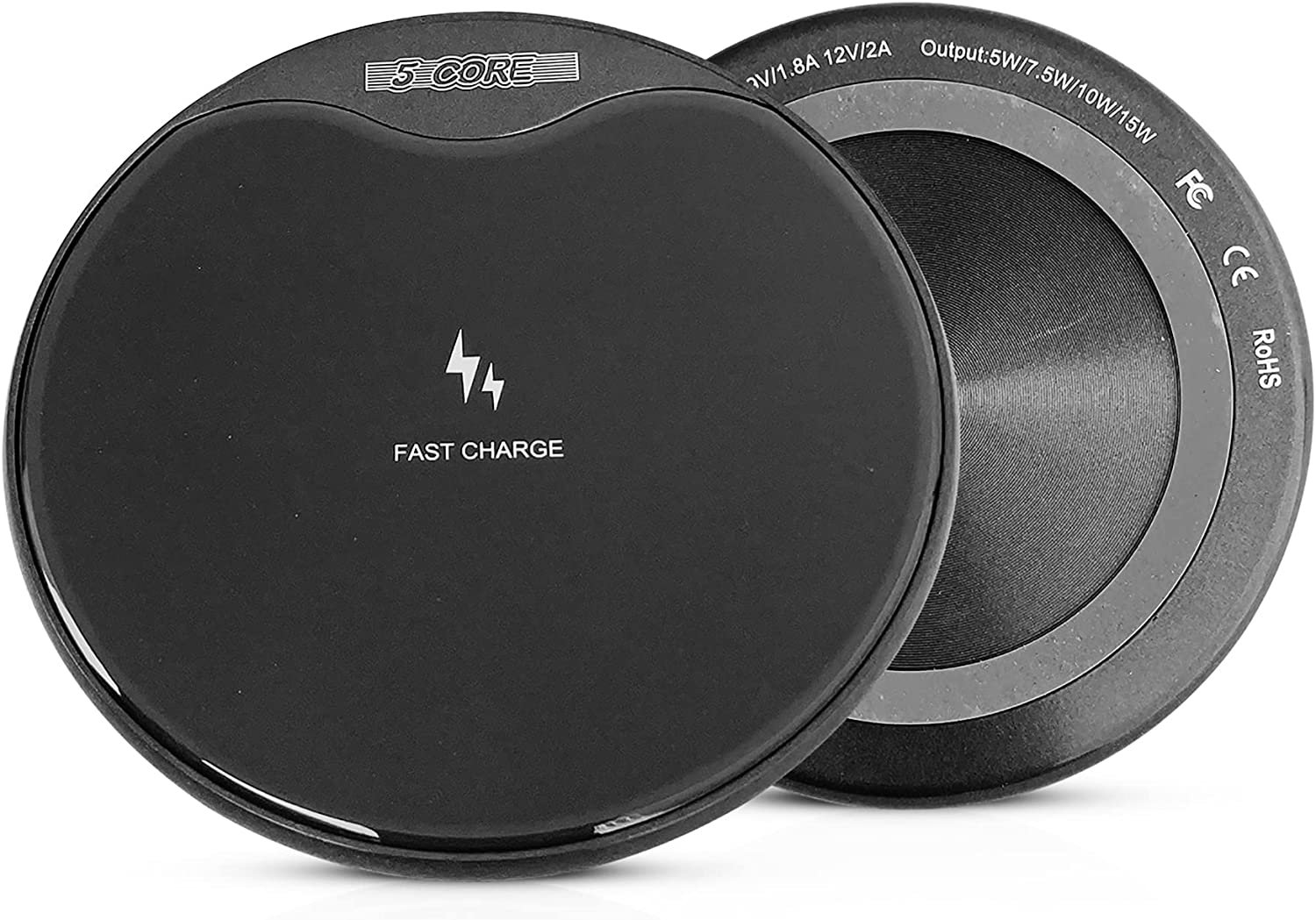 5Core 15W Qi Wireless Charger Fast Charging Pad Dock For Samsung iPhone CDKW01 B