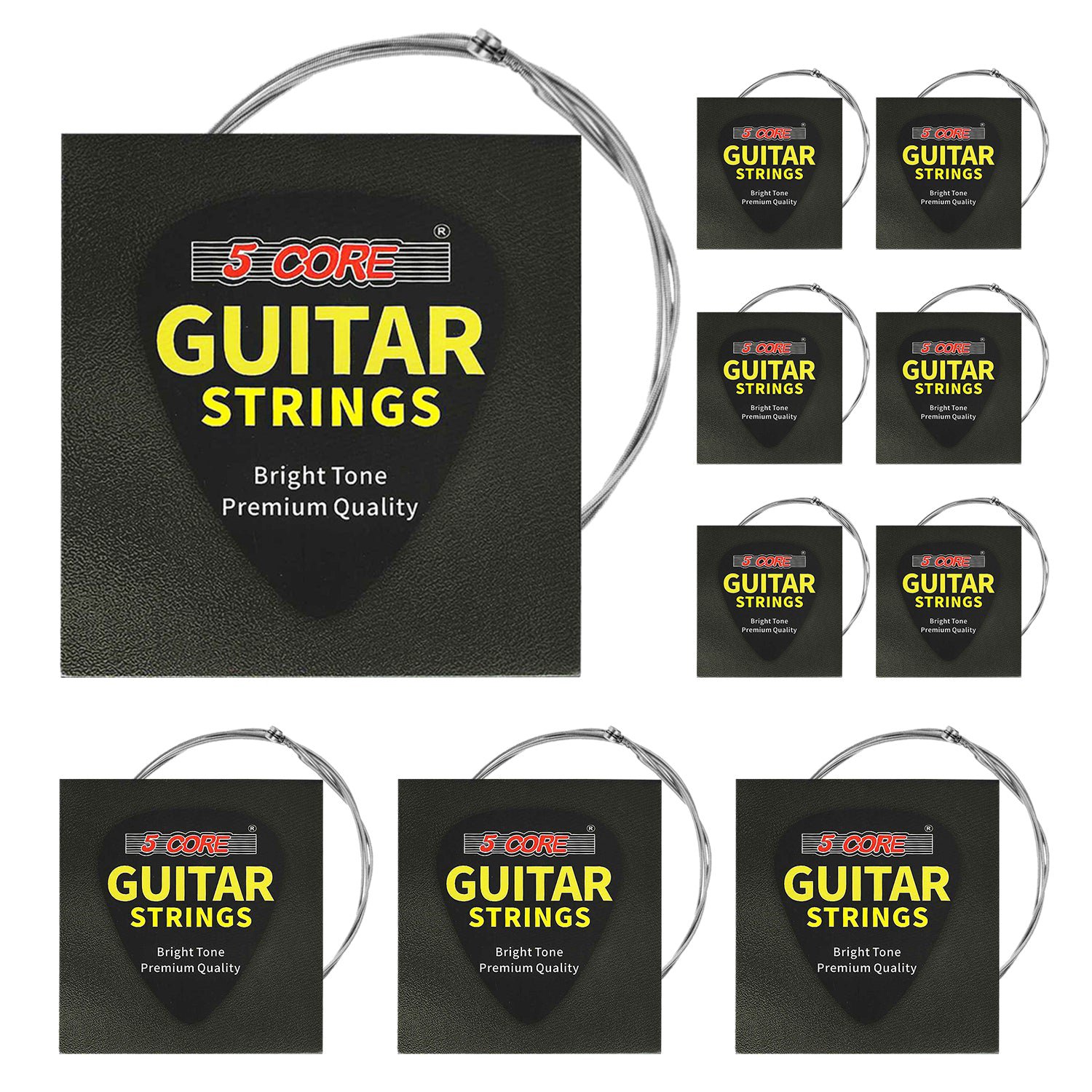 5 Core10 PCS Electric Guitar String,Nickel Guitar Strings .010-.048 6 String Set GS EL NK 10Set