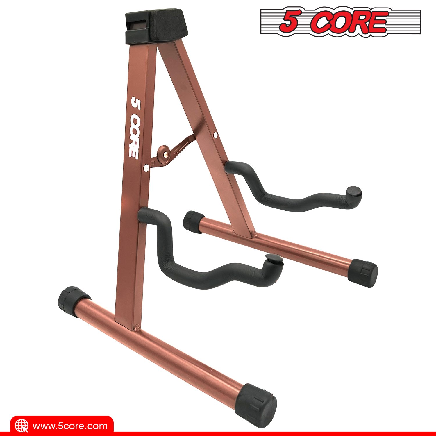 5Core " A " type Electric Acoustic and Bass Adjustable height Guitar Stands GSS BR