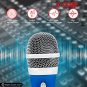 5Core 2Pcs Microphone Microfono Dynamic Mic XLR Audio Cardiod Karaoke w/MicClip PM 286 BLU 2PCS