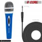 5Core 3Pcs Microphone Microfono Dynamic Mic XLR Audio Cardiod Karaoke w/MicClip PM 286 BLU 3Pcs