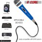 5Core 3Pcs Microphone Microfono Dynamic Mic XLR Audio Cardiod Karaoke w/MicClip PM 286 BLU 3Pcs