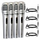 5Core 4 Pieces Dynamic Microphone XLR Audio Cardioid Mic Vocal Karaoke Singing PM -66k 2 pair