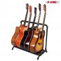 5 Core Guitar Stand Black, 5-Space Multi-Guitar Folding Display Rack Stand Guitar Holder GR 5N1