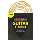 5 Core Brass Acoustic Guitar Strings Heavy Duty Gauge High-Carbon Steel Core .013-.066 GS AC BRSS HD