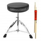 5Core Drum Throne Padded Percussion Seat Drummers Stool Guitar Chair Stand Black DS CH BLK