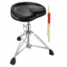 5 Core Drum Throne Saddle Black| Heavy Duty Height Adjustable Padded DS CH BLK SDL HD