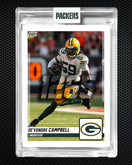 DE'VONDRE CAMPBELL 2021 GREEN BAY PACKERS Custom Football Card