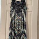 APT 9 Sheath Pleated Dress Embroidered Gems Silky Soft