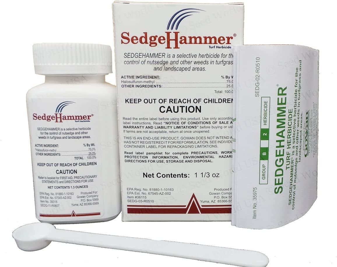 SedgeHammer Turf Herbicide for Nutsedge and Weeds WP 1000 Sq, 1.33Oz