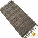 Leather Rug for Fireplace Fireproof Carpet BEIGE GOLD Hearth Fire Resistant Mat