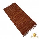 Leather Rug for Fireplace Fireproof Carpet SHINY ORANGE Hearth Fire Resistant Mat Rug