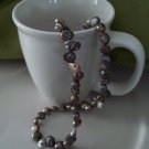 Freshwater Pearl Necklace (grey/silver)