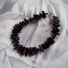 Black wood bead bracelet